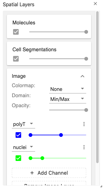 Screenshot of Layer Controller View